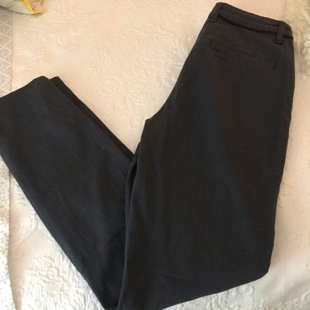 ModCloth Grey Pants with Navy Accent